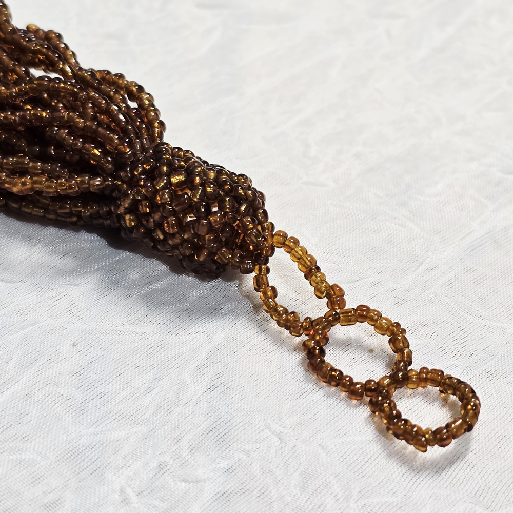 $3 with $5+ Bundle•Chic Multi-Strand Brown Glass Seed Bead Bracelet 0258 - Picture 3 of 5